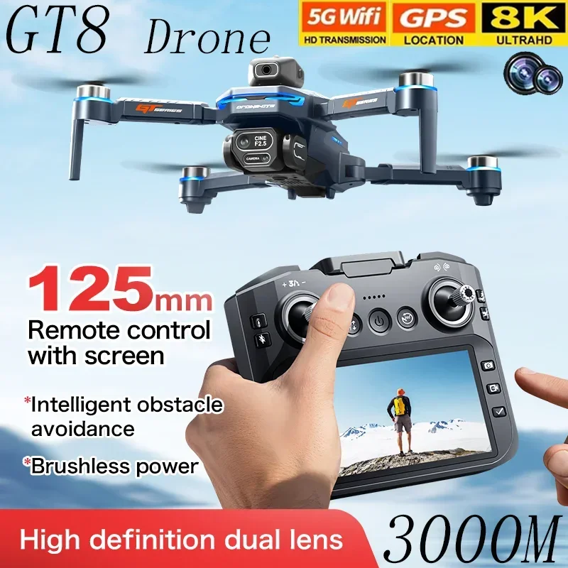 Drone Camera Professional - طائرة بدون طيار GT8 مع حزام
