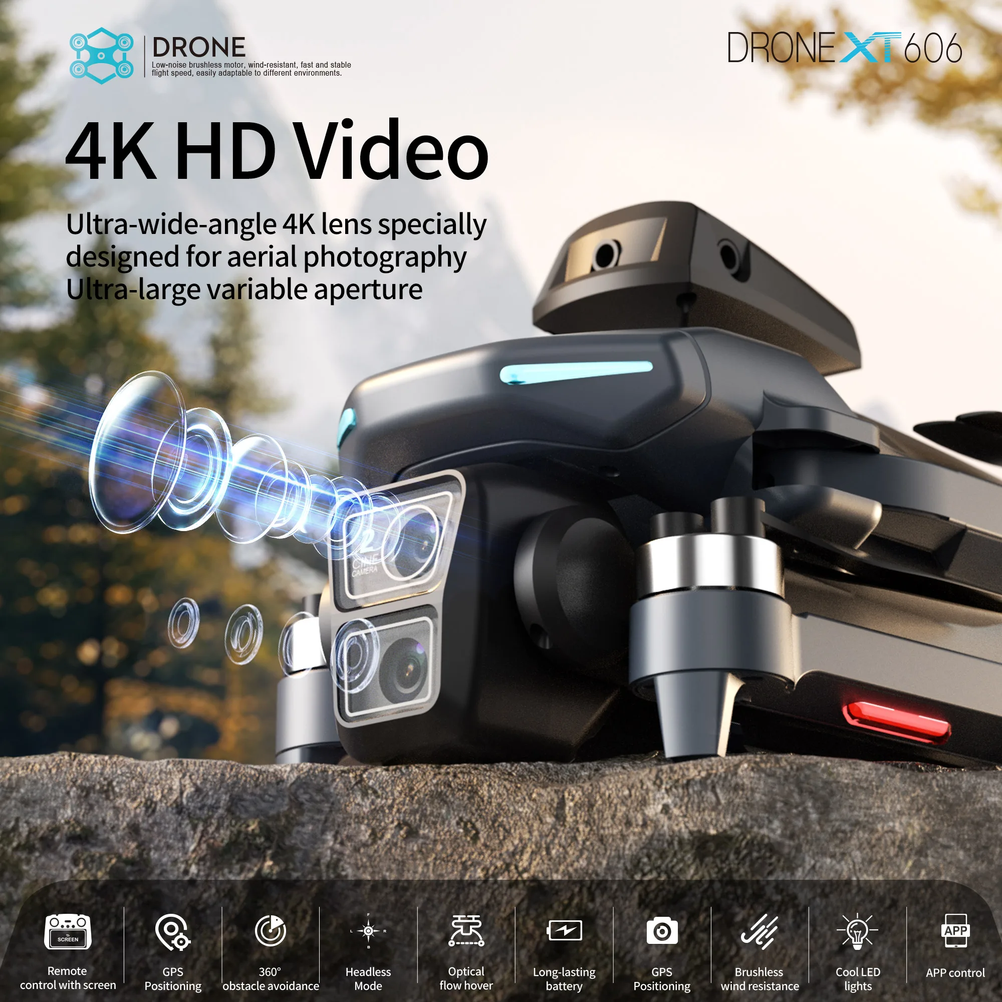 طائرة لينوفو XT606 بدون طيار ا - مراجعة Drone Camera Lens وسعره