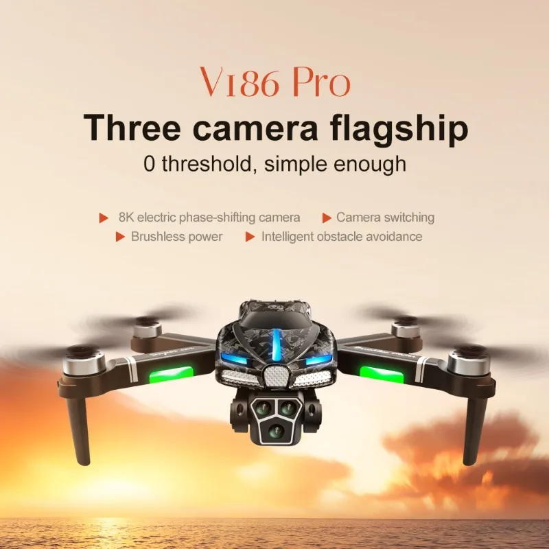 جديد V186 Pro الطائرة بدون طيا - مراجعة Drone Camera Professional وسعره